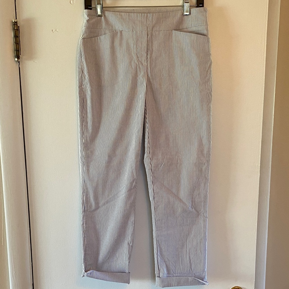 Striped Stretchy Cropped Pants Sz 4